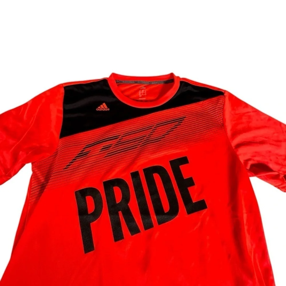 Adidas Mens F50 Pride Soccer Shirt Medium Orange Black CHIP Graphic Jersey Tee